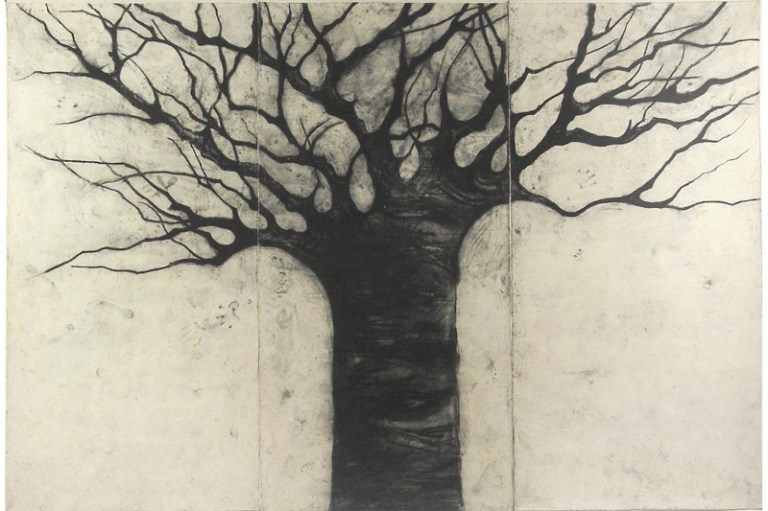 06 Mónica Dower, Quién me habita, 240 x360 cm, carbón sobre papel amate entelado.jpg