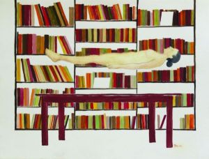 32-De la serie Mujeres flotantes, 40x55cm, acuarela sobre papel, 2007.