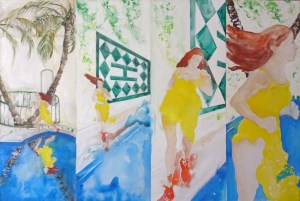 03 Vital Modelo para pintar, acrilico sobre tela, 120 x 200 cm bueno