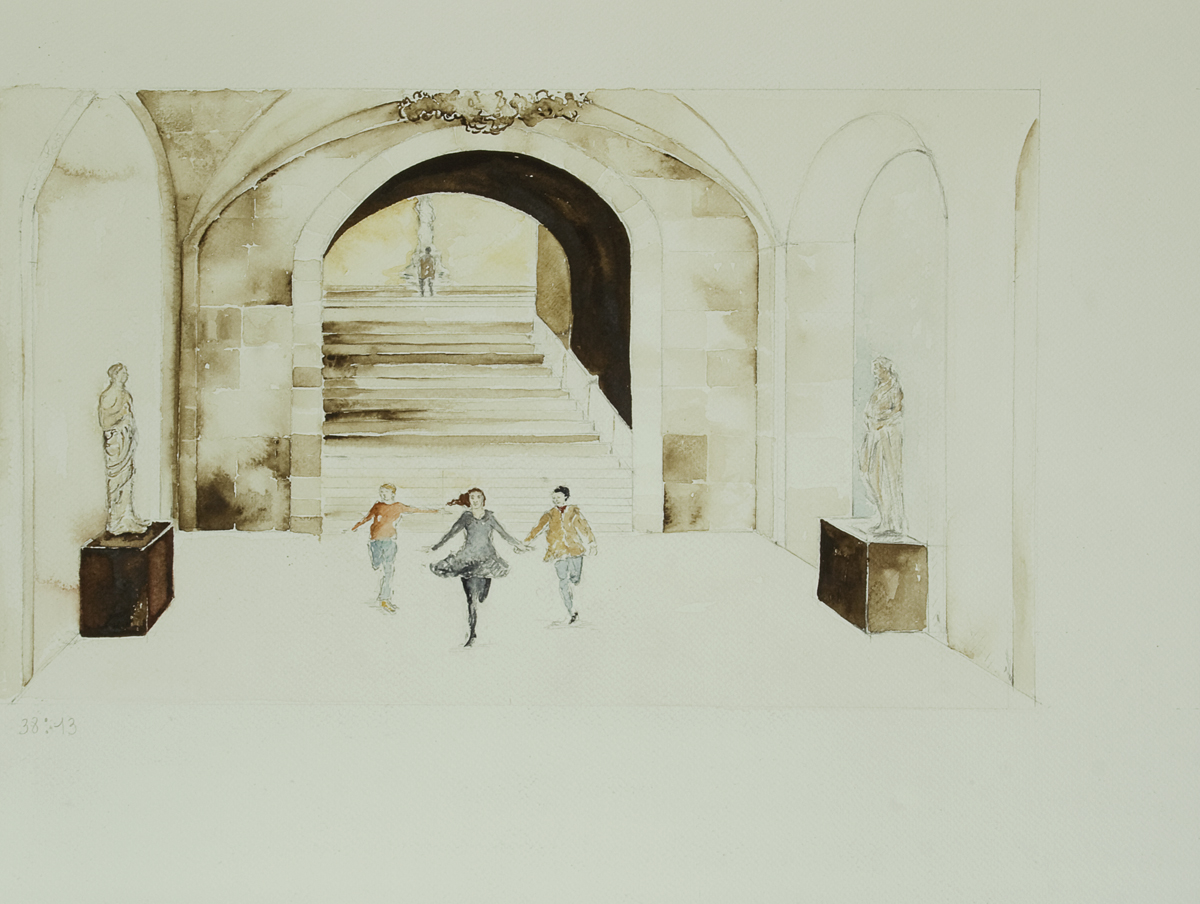 Los Soñadores de Bertolucci 5_ 36 x 48 cm_ acuarela sobre papel_ 2012