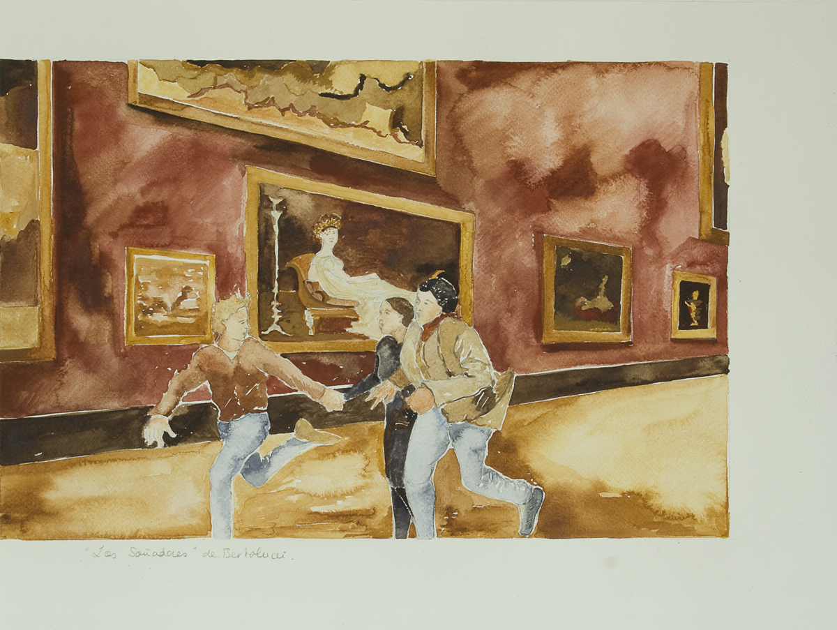 Los Soñadores de Bertolucci_36 x 48 cm_acuarela sobre papel_2012