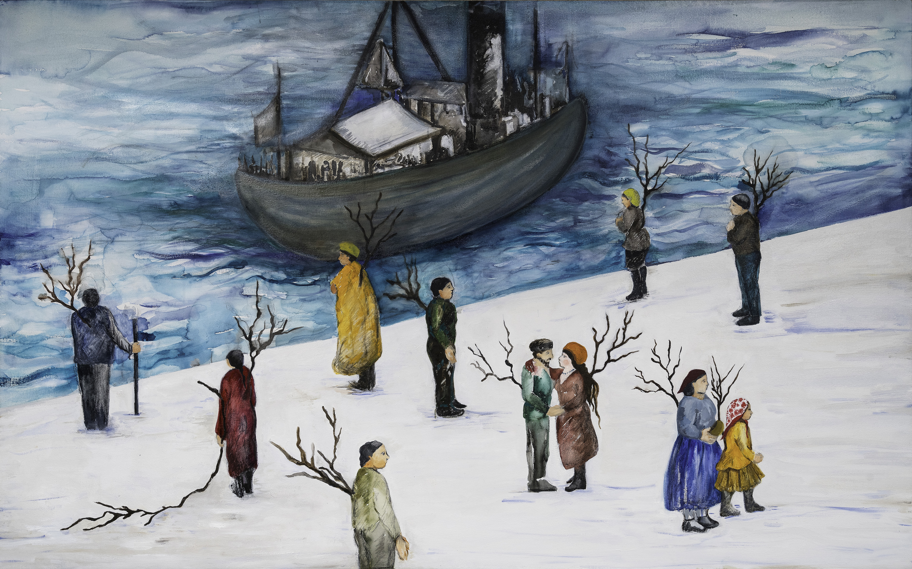 02 Monica Dower, Serie Buscando raíces, Migrantes con sus raíces aéreas, 100 x 160 cm, 2019 .jpg